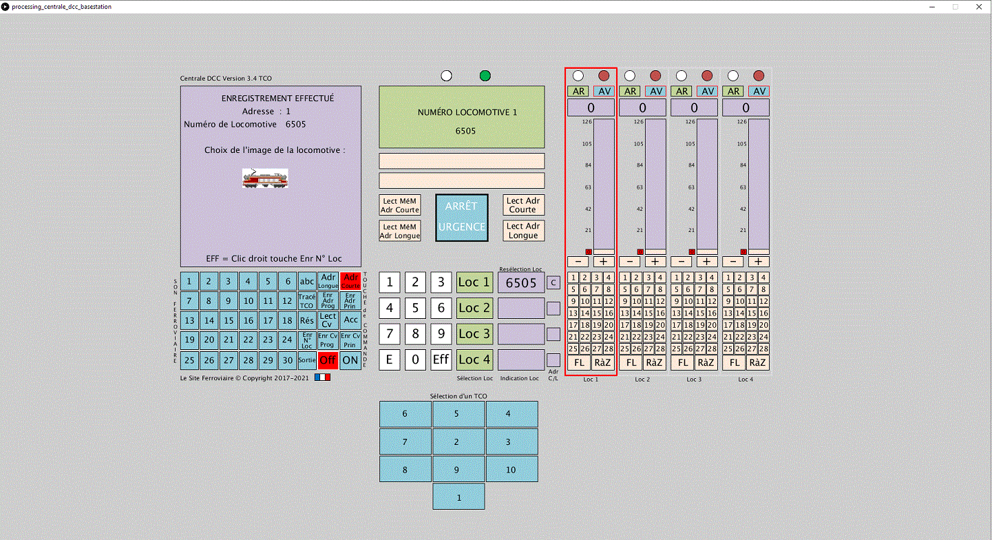 resultat choix livree sur interface dcc