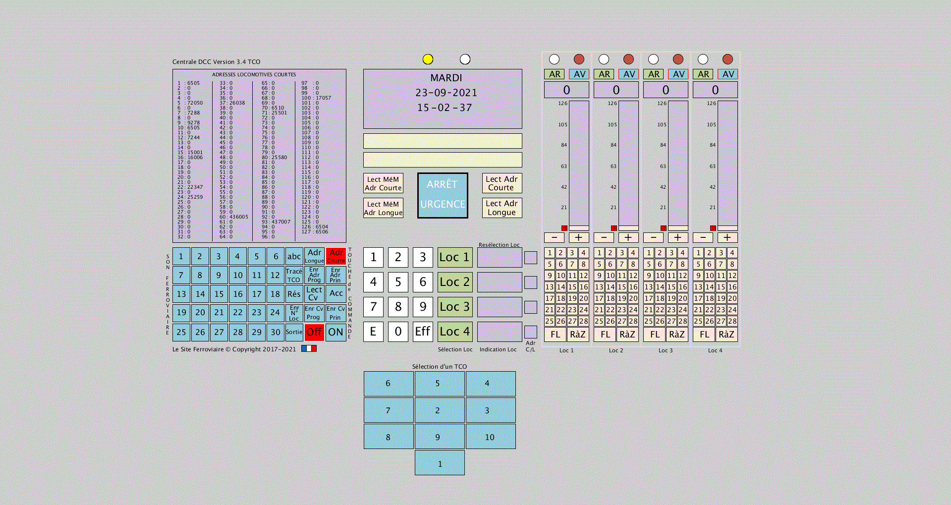 Interface processing centrale V3.4