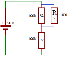 Mesure de la tension aux bornes de R1