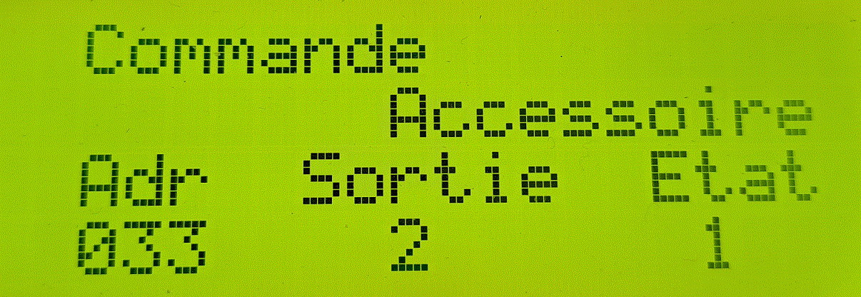 Commande de l'accessoire