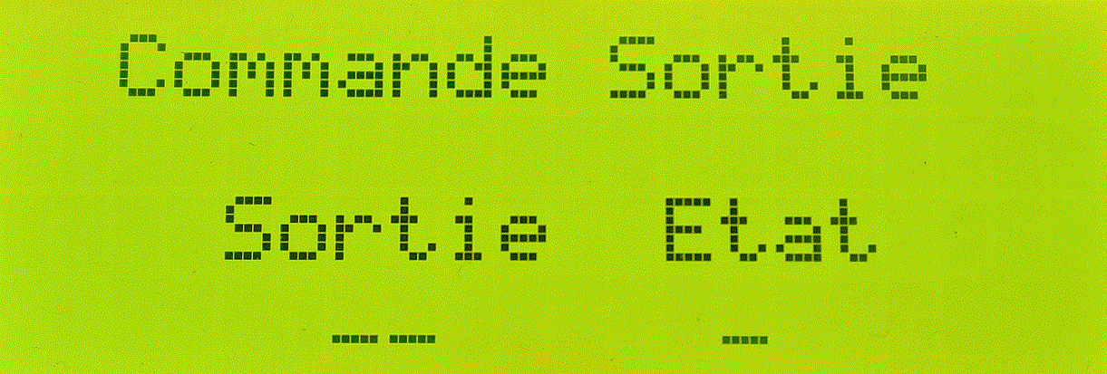 Commande d'une sortie