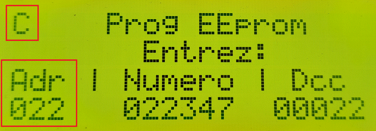 Emplacement mémoire 22 adresse courte