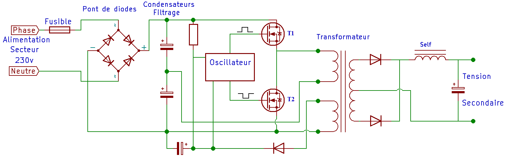 commande avec deux transistors mosfet