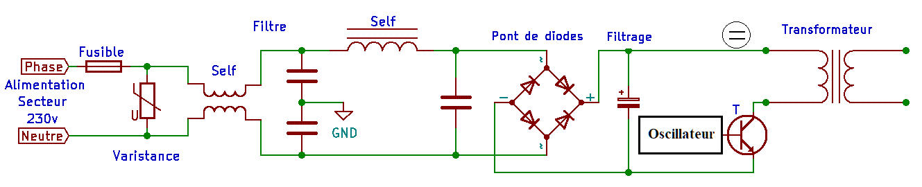 decoupage tension avec transistor bipolaire