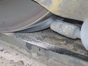 ejection de sable sur le rail
