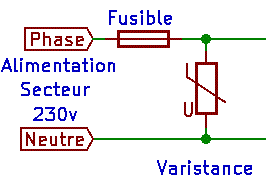 emplacement de la varistance
