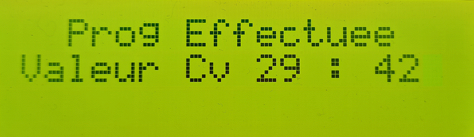 Programmation adresse longue effectuée