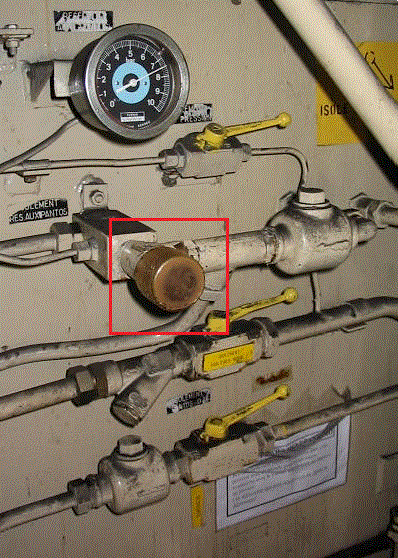 robinet du reservoir de secours